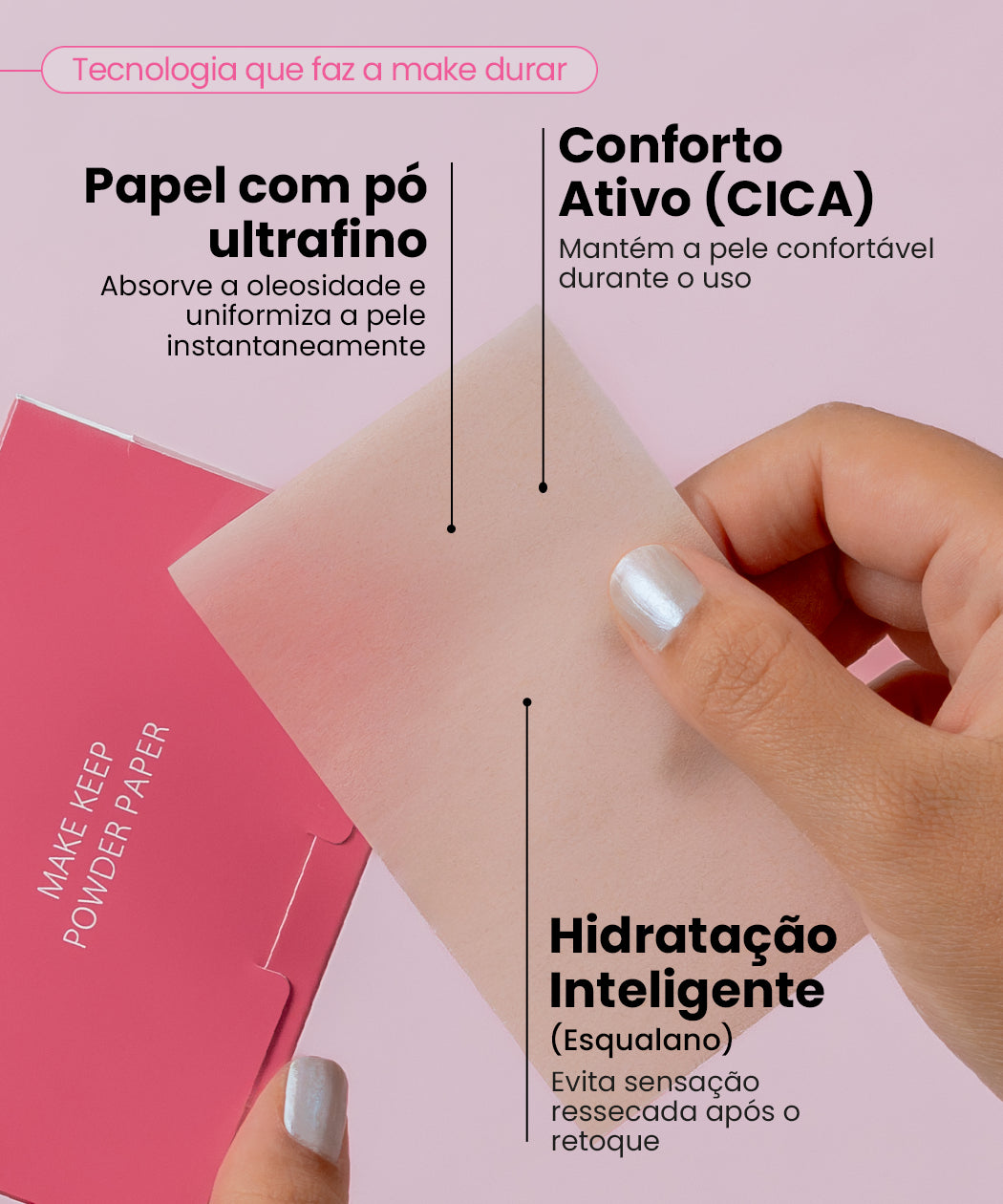 MAKE KEEP POWDER PAPER (50 uni)